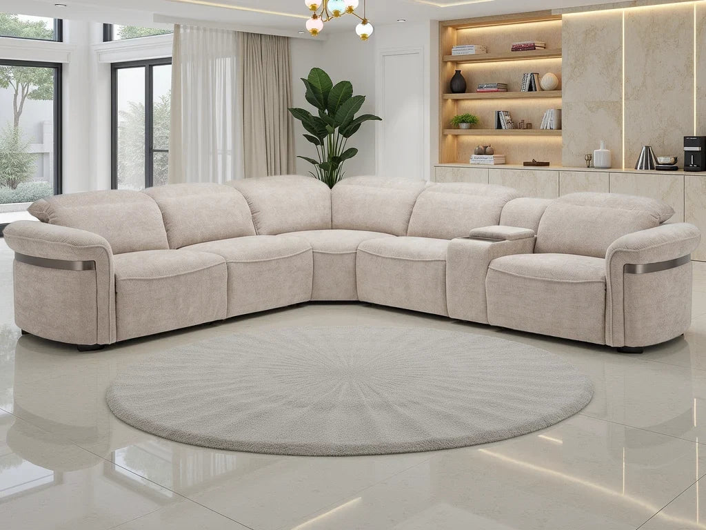 Denver Recliner Corner Sofa — Buttermilk