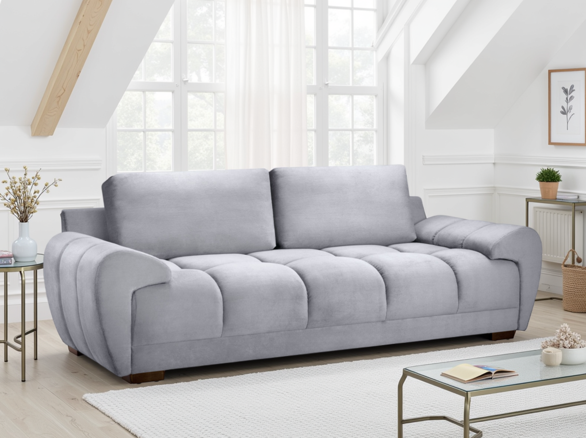 Matera Sofa Stone Grey 3 Seater