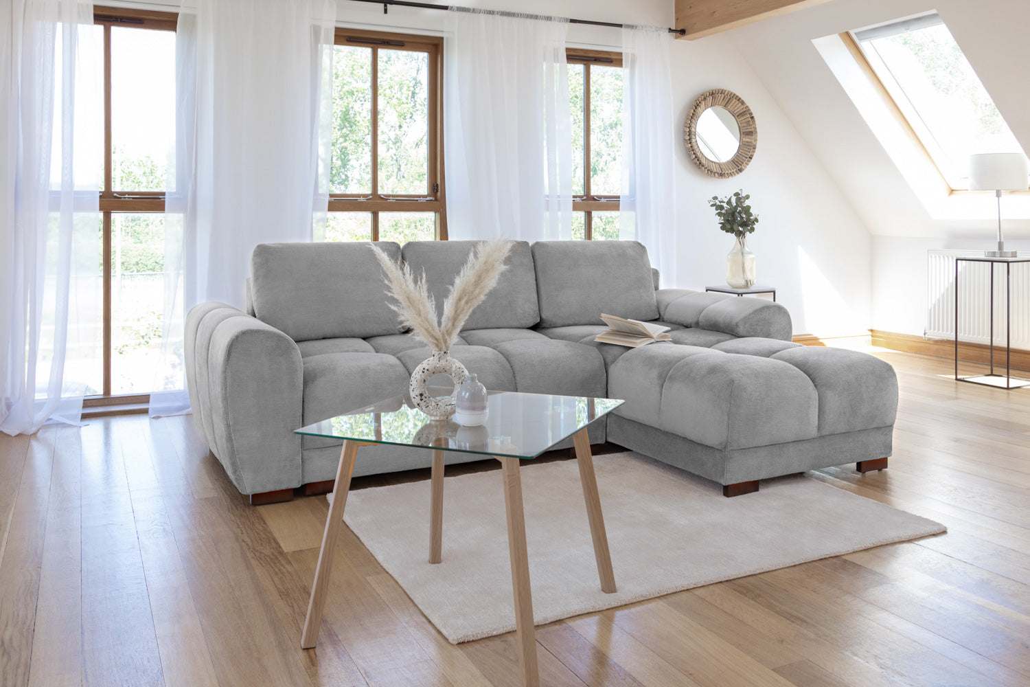 Matera Sofabed Stone Grey Universal Corner