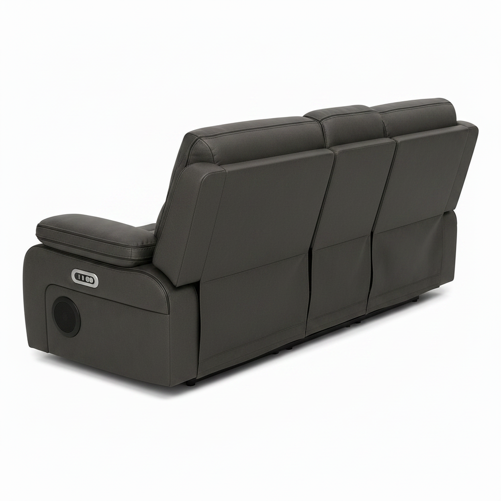 Varetti Recliner Sofa Charcoal — Electric