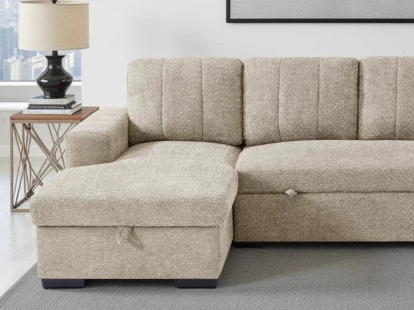 Marlow U Shape Sofa Bed - Hazelnut