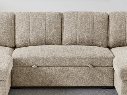 Marlow U Shape Sofa Bed - Hazelnut
