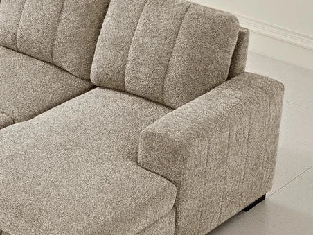 Marlow U Shape Sofa Bed - Hazelnut