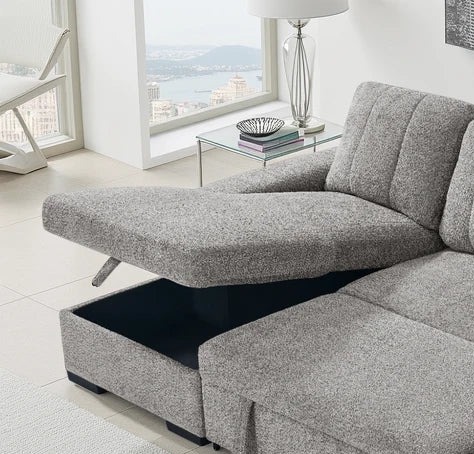Marlow U Shape Sofa Bed - Ash Grey