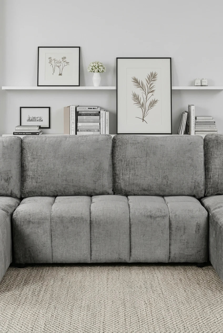 Valenza U Shape Corner Sofabed - Smoke