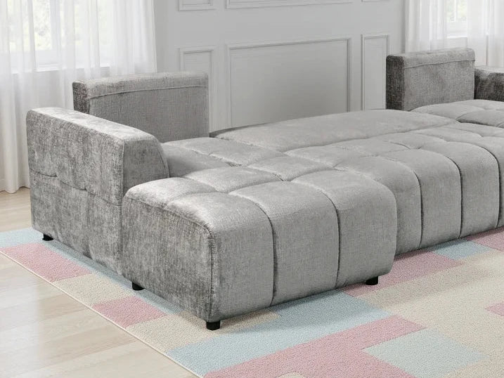 Valenza U Shape Corner Sofabed - Smoke