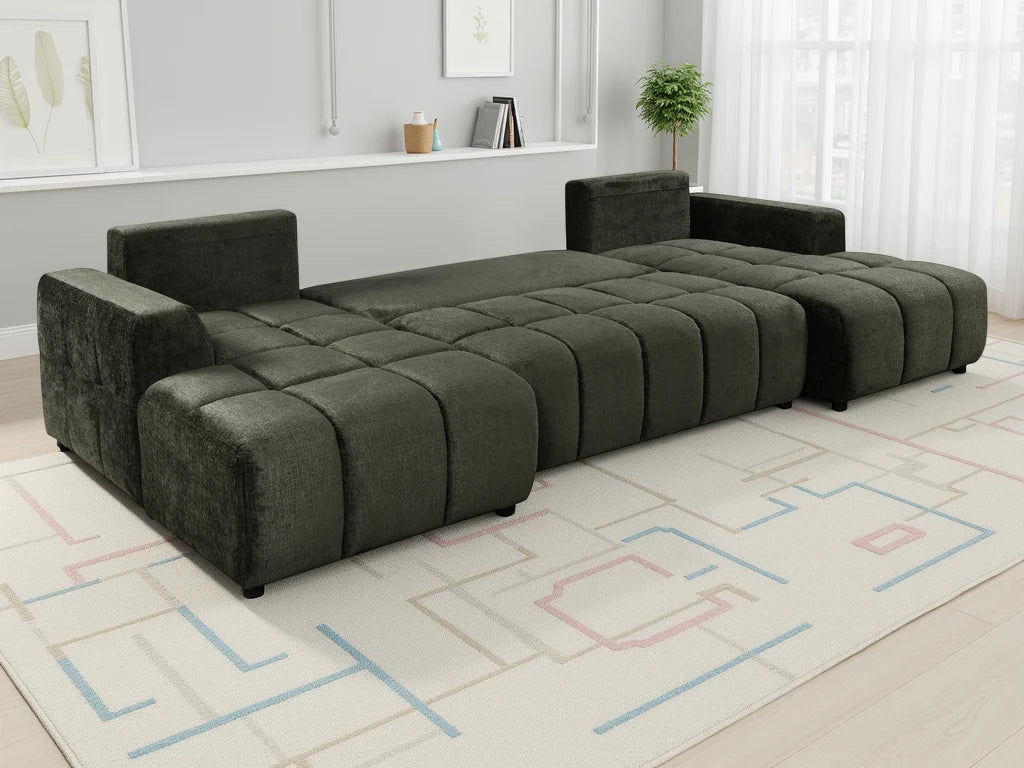 Valenza U Shape Corner Sofabed - Pistachio