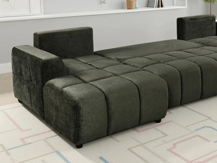 Valenza U Shape Corner Sofabed - Pistachio