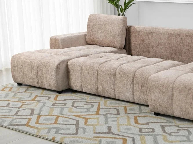 Valenza U Shape Corner Sofabed - Champagne