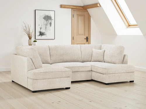 Everest U Shape Corner Sofabed - Sandstone