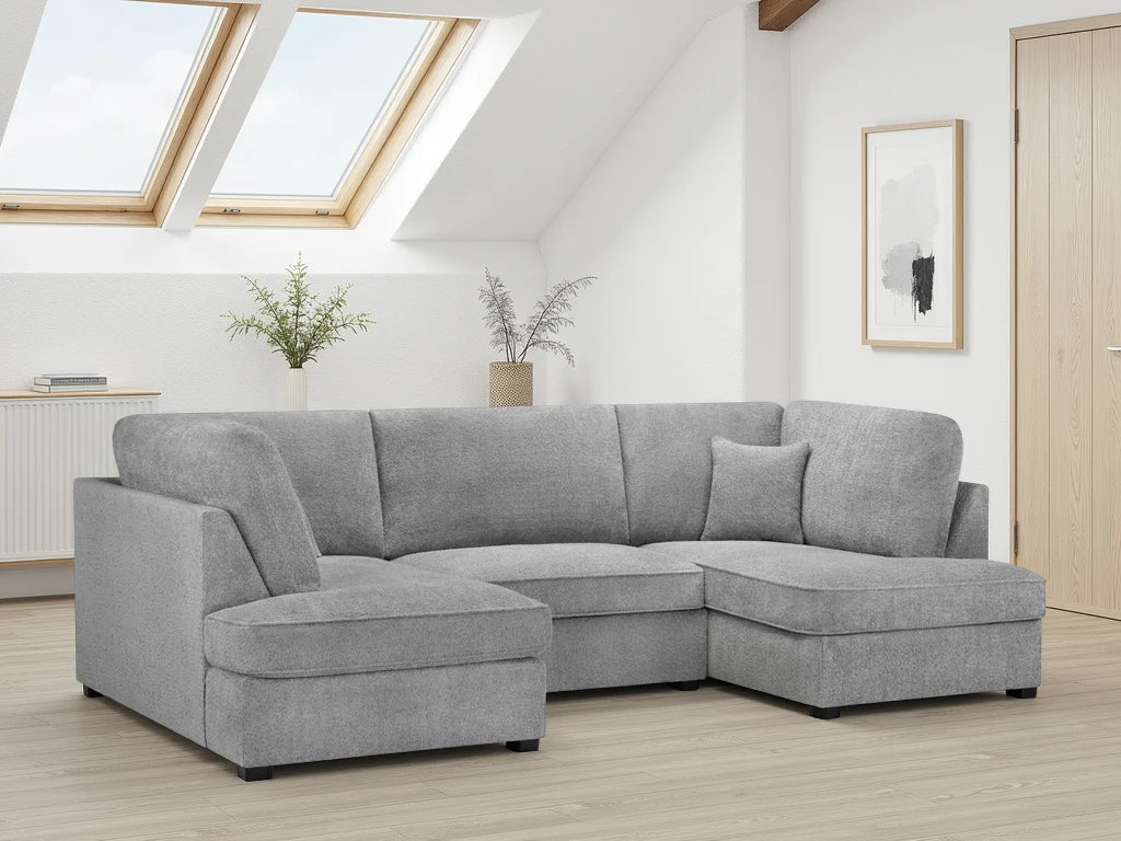 Everest U Shape Corner Sofabed - Mist